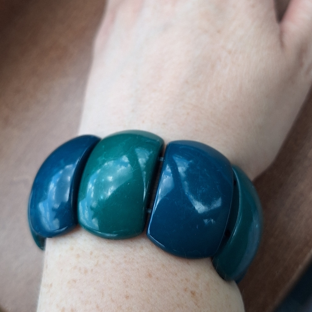 Blue Green Stretch Bracelet